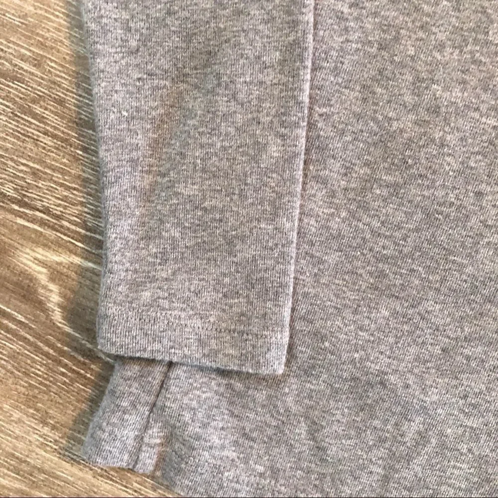 J Crew  grey off the shoulder long sleeved top